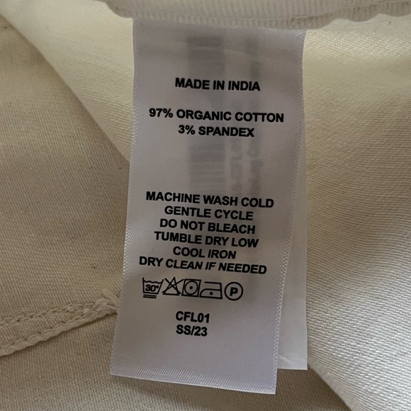 Quince Cotton Crop Wide-Leg Pant Jeans-Women’s 27 & 32-White-Ivory-Casual-Classy - Picture 4 of 5